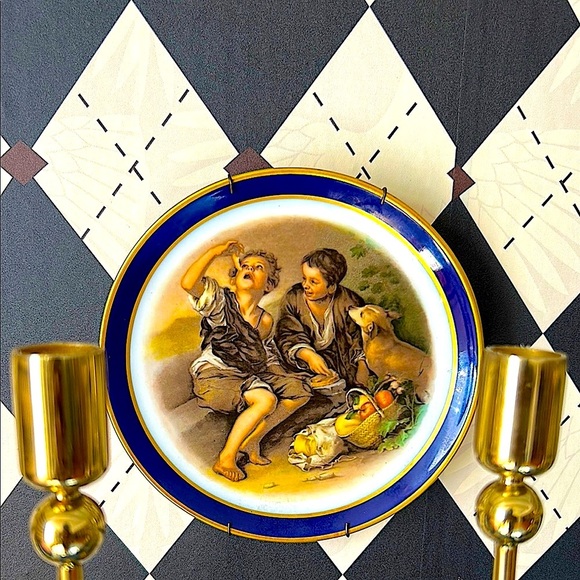 Vintage Echt Cobalt Inglasur Plate – Bartolomé Esteban Murillo, Arzberg Germany - Picture 6 of 15